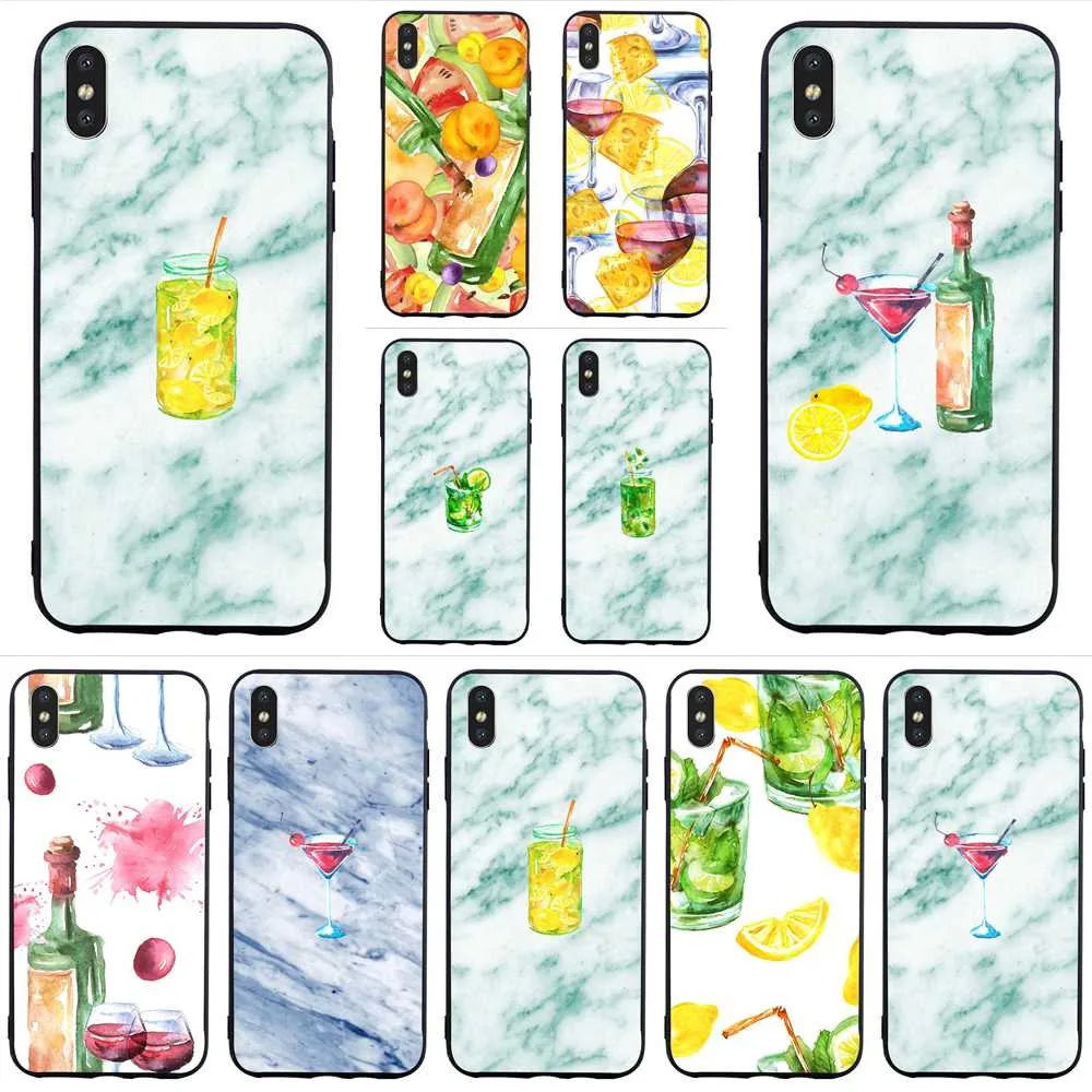 

Ultra Thin Marble Summer Phone Cover for iPhone 6 Plus Case 7 XR X 8 5 6S 5S SE Xs Max Backshell