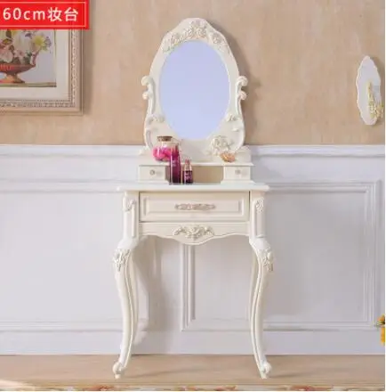 European dressing table bedroom modern minimalist dressing table small apartment variety 50/60/70/80 mini dressing table - Цвет: 60cm