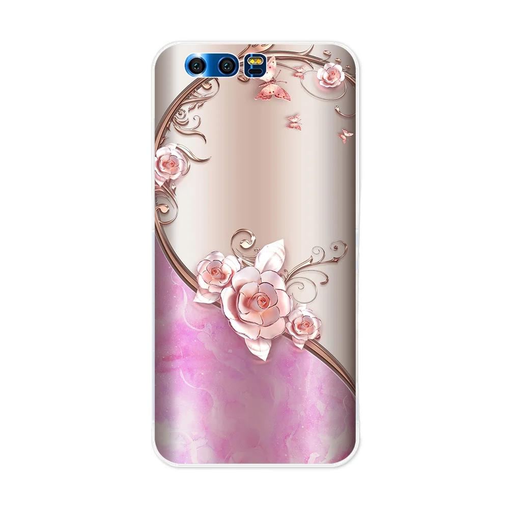 IYICAO художественный Мягкий силиконовый чехол с розовыми золотыми розами для huawei Y9 Y7 Y6 Prime Honor 8C 8X8 9 10 Lite 7X 7C 6A 7A Pro - Цвет: 9