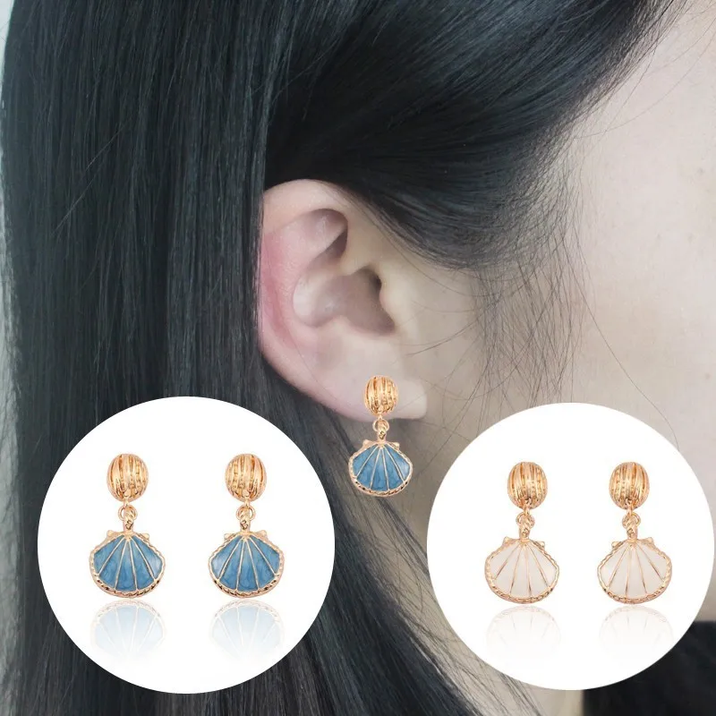 Trendy-Gold-Enamel-Sea-Shell-Stud-Earrings-Bohemian-Beach-Tassel-Seashell-Earrings-For-Women-Beach (1)