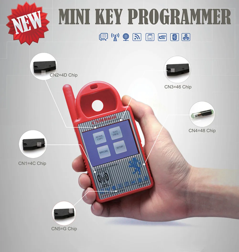 US $178.60 New CN900 MINI Key Programmer Copy 4C 4D 46 48 And 72G Chip Car Locksmith Tool Update Online Free Shipping