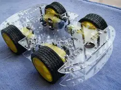 Смарт RC автомобилей шасси 4 драйвера Мощность отслеживания хронологический с кодер Скорость 4WD DIY RC игрушка робот UNO R3 ATMEGA 2560 Малина