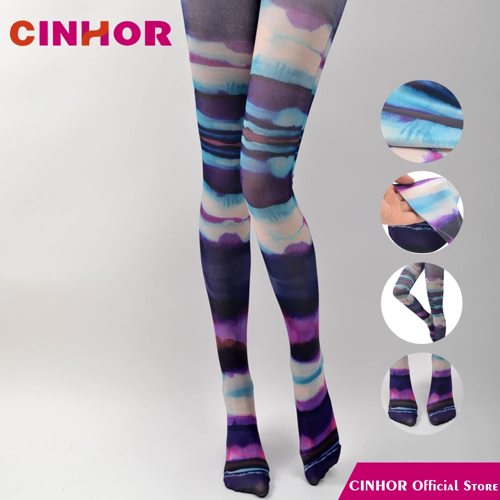 

Original Purple Rhyme Pattern Lolita Style Fantasy Sexy Leggings Slim Velvet Compression stockings Women Delight Ultrathin Party