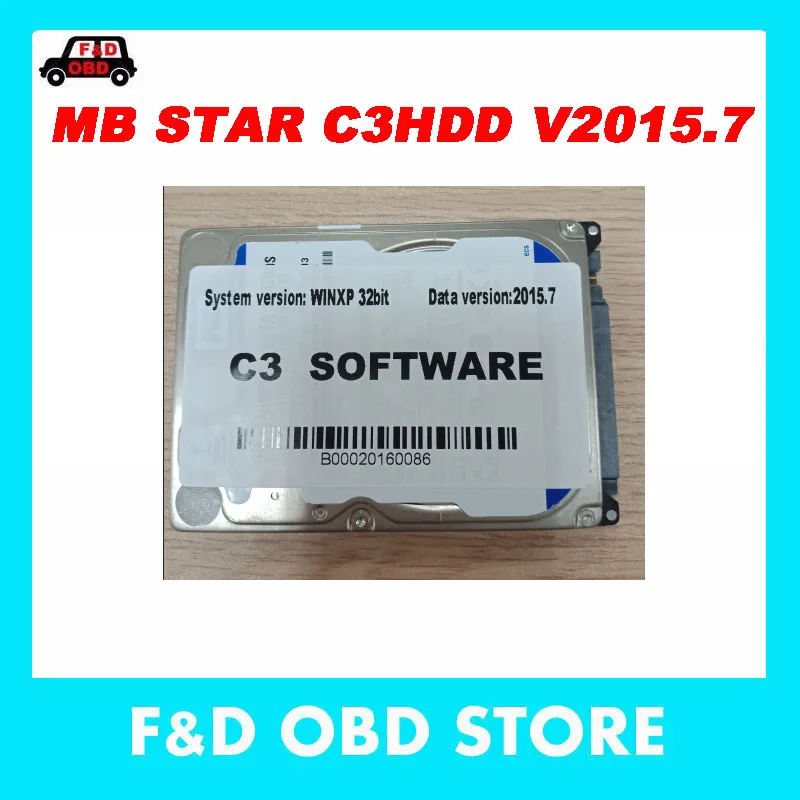 Новинка, mb star c3hdd, высокое качество, MB Диагностический мультиплексор, тестер MB Star C3, программное обеспечение, 160 Гб HDD,07/,09 versio