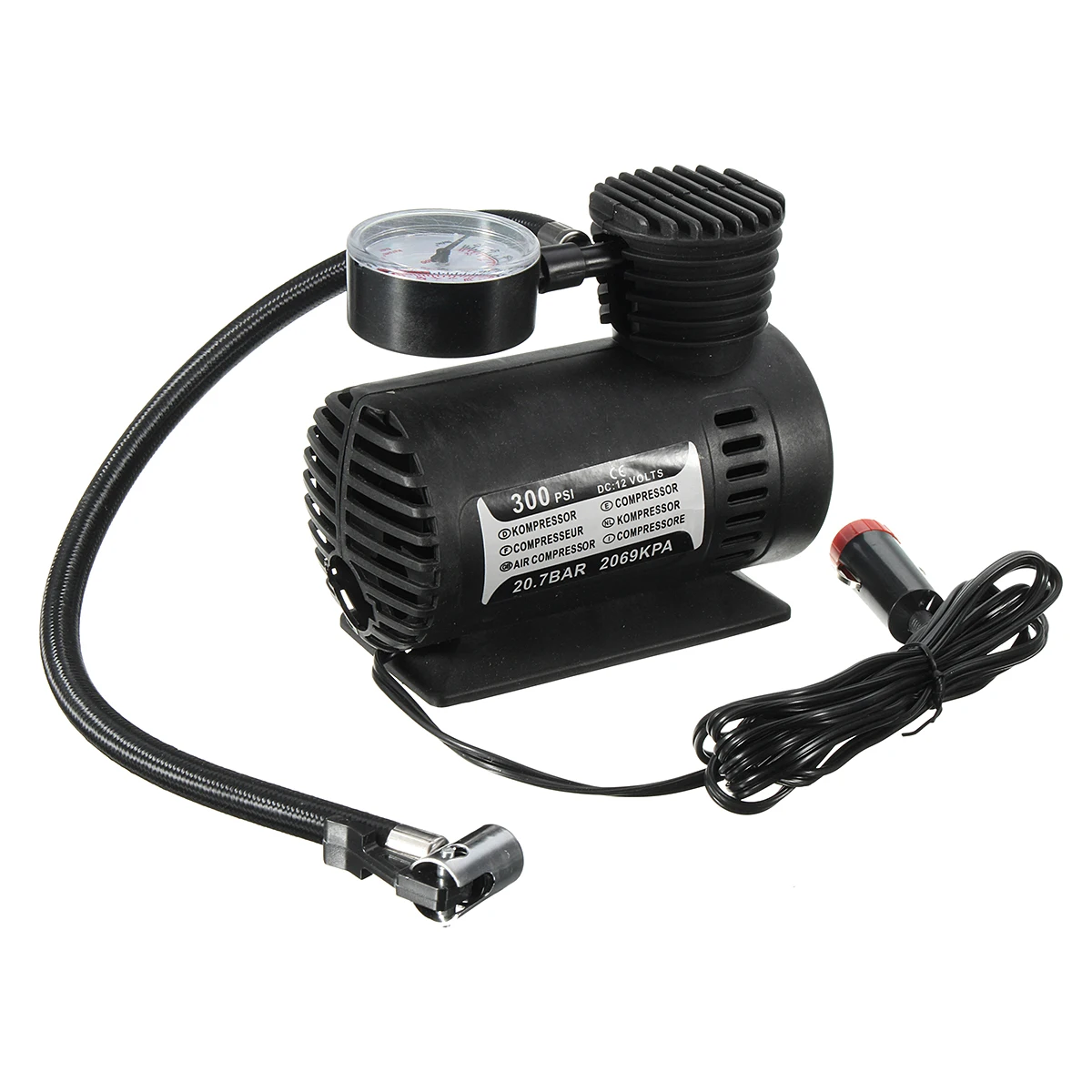 300 PSI 12V портативный автомобильный шинный инфлятор воздушный компрессор