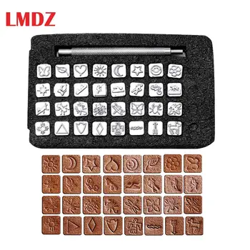 

LMDZ 32Pcs Metal Stamping Punch Tool For Leather Carving Stamp Tools DIY Tanned Leather Craft Printing Punch Stamps Set Patterns