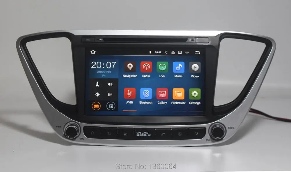 Top Quad Core 2G RAM 1024*600 Android 9.0 Car DVD GPS Navigation for Hyundai Verna Solaris 2017 Car Radio Stereo Bluetooth WIFI 3G 0