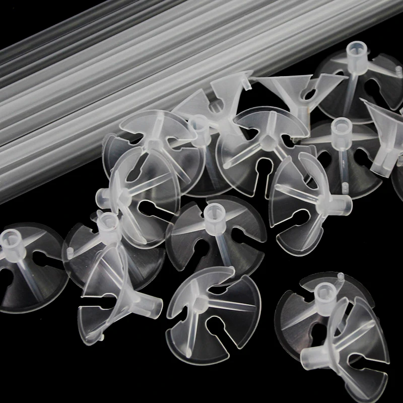 Balloon Stand 20pcs 40cm Clear Plastic Balloon Stick and Holder Column Stand Kids Toys Birthday Party Decorations Wedding Balloons Arch Decor balloon stand