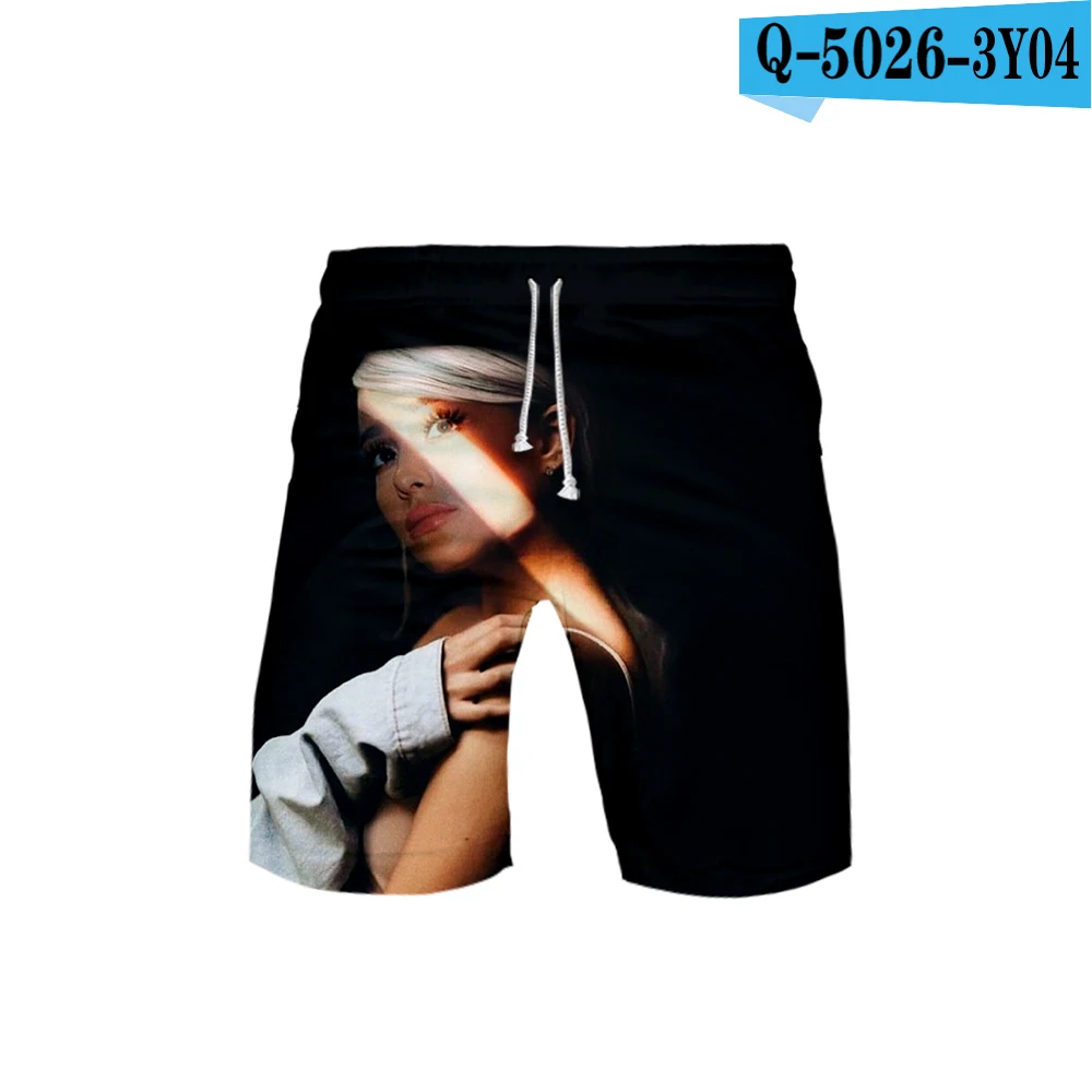 Ariana Grande 3D Printed Beach Shorts for Man Fashion Shorts Summer shorts New Arrival Casual Streetwear Trendy Wear - Цвет: Небесно-голубой