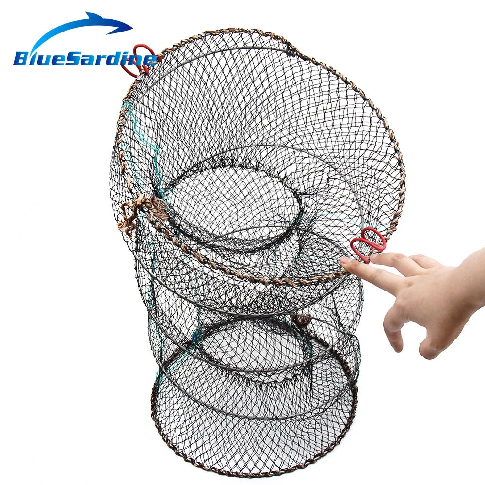 

BlueSardine Folding Fishing Net Fish Net Cage Crab Trap Cast Net Fishing Tackle