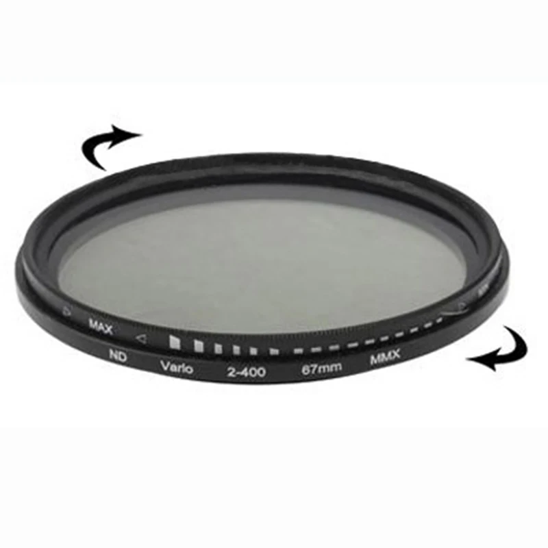67mm Adjustable ND2 to ND400 Variable Camera Filter ND Fader Neutral