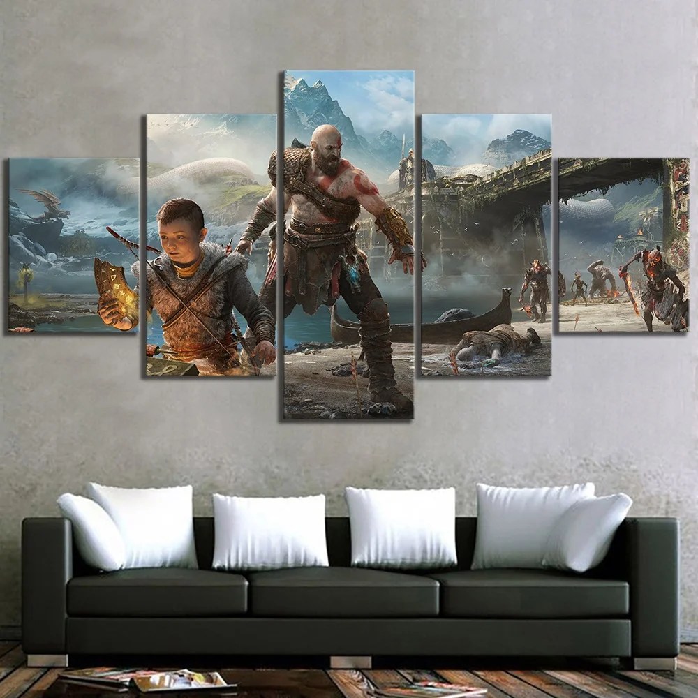 5-Piece-HD-Picture-Printed-God-of-War-Canvas-Art-Game-Poster-Painting-Decorative-Art-Pictures (3)