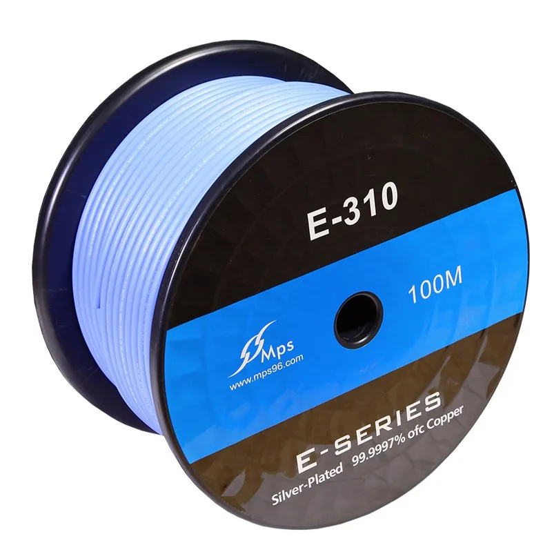 MPS E-310 99.9997% 5N посеребренный аудио кабель OFC провод для Hifi DIY сабвуфер RCA сигнальная