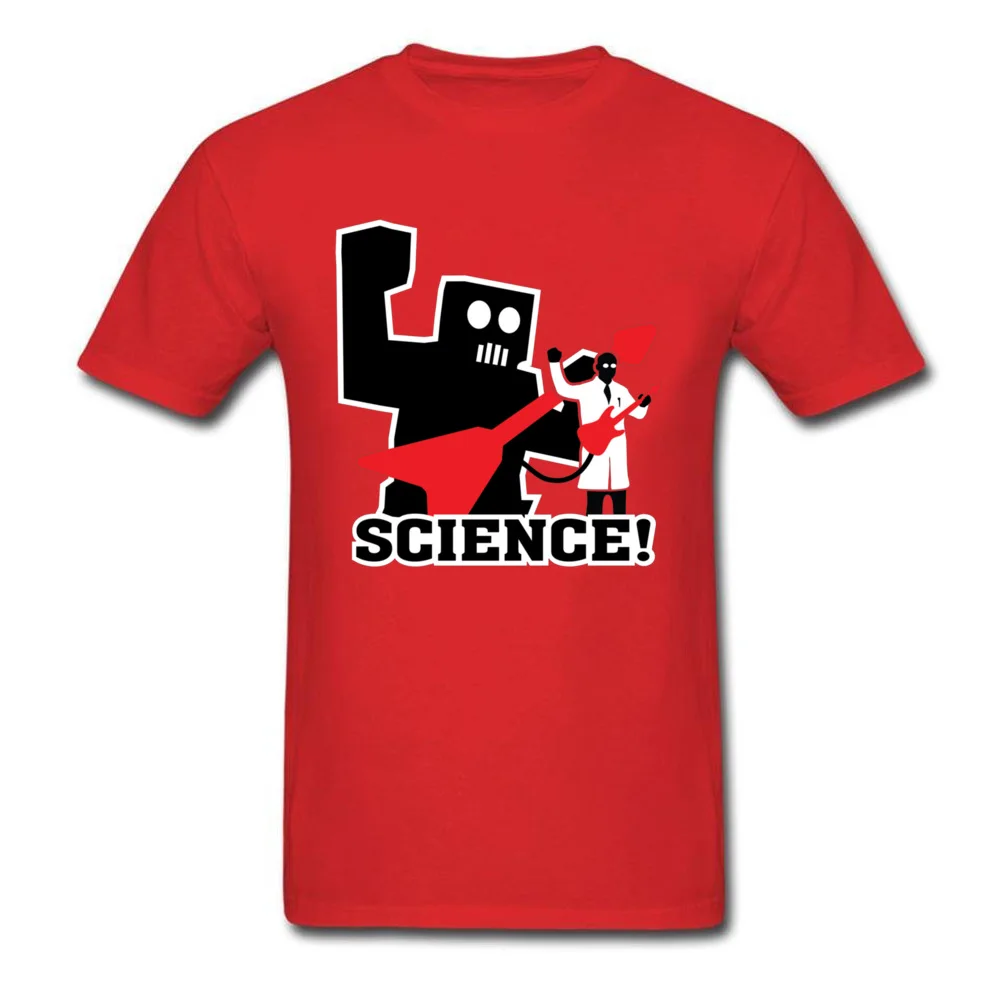 2018 Hot Sale Rock Robot Science 14361 Tshirts Father Day Round Collar 100% Cotton Tops Shirt for Male T Shirts Personalized Rock Robot Science 14361 red