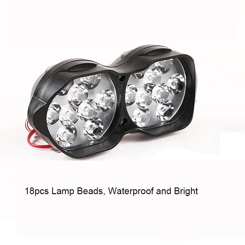 Master Racing White Motorcycle Headlight Led Motorbike Scooter LED