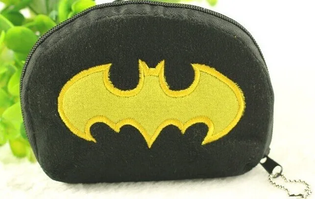 Cartoon Batman 11CM Half Round Hand Coin BAG Pouch Wallet Purse ; Kid's Keychain Storage Pendant Storage BAG Pouch Handbag Case