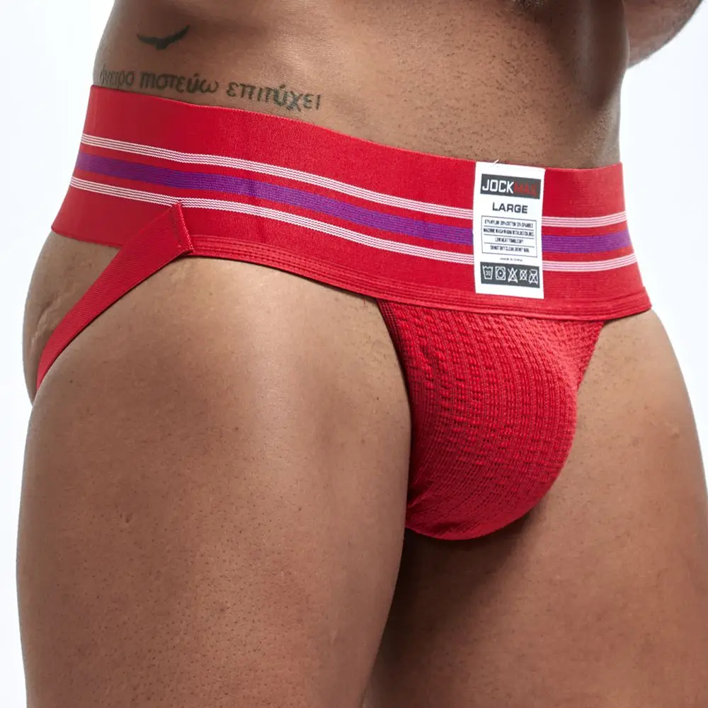Трусы стринги JOCKMAIL мужские с широким поясом дышащие эластичные спортивные брифы