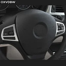 Рулевое колесо декоративное покрытие отделки салона авто Интерьер автомобильные аксессуары для укладки для BMW F30 F34 Запчасти Стикеры из АБС-пластика, комплект из 2 предметов