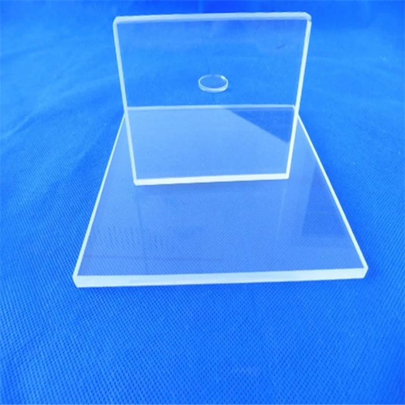 

Stock 100mm square quartz fused silica window