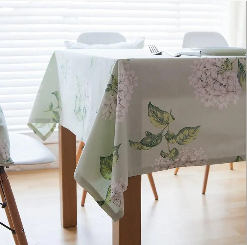 

100% Cotton Tablecloths For Rectangular Tables Floral Printed Table Cover Cotton Table Cloth Waterproof For Home