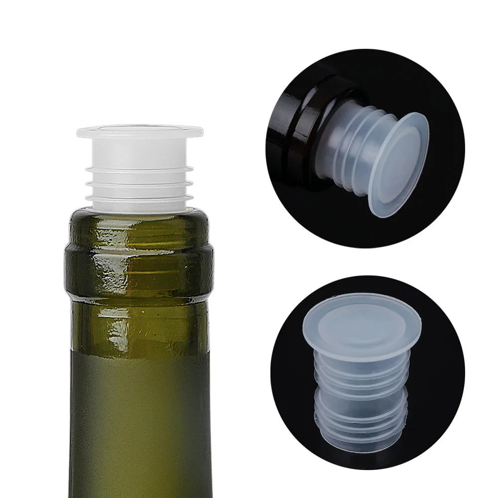 

10 Piece/Set Red Wine Bottle White Stopper Plastic Glass Bottle Save Plug Wine Bottle Cap Stopper Bar Useful Tool Barware