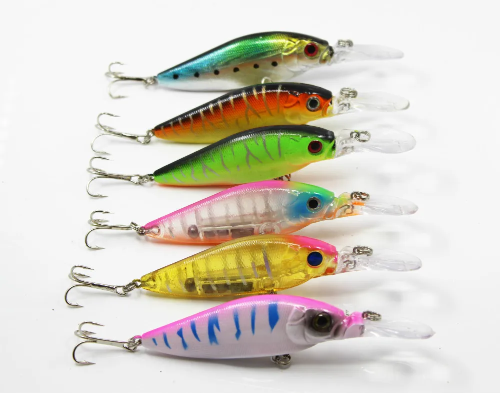 New Arrival Minnow 6 pieces 11 cm 11.7g Dive Artificial Bait Plastic