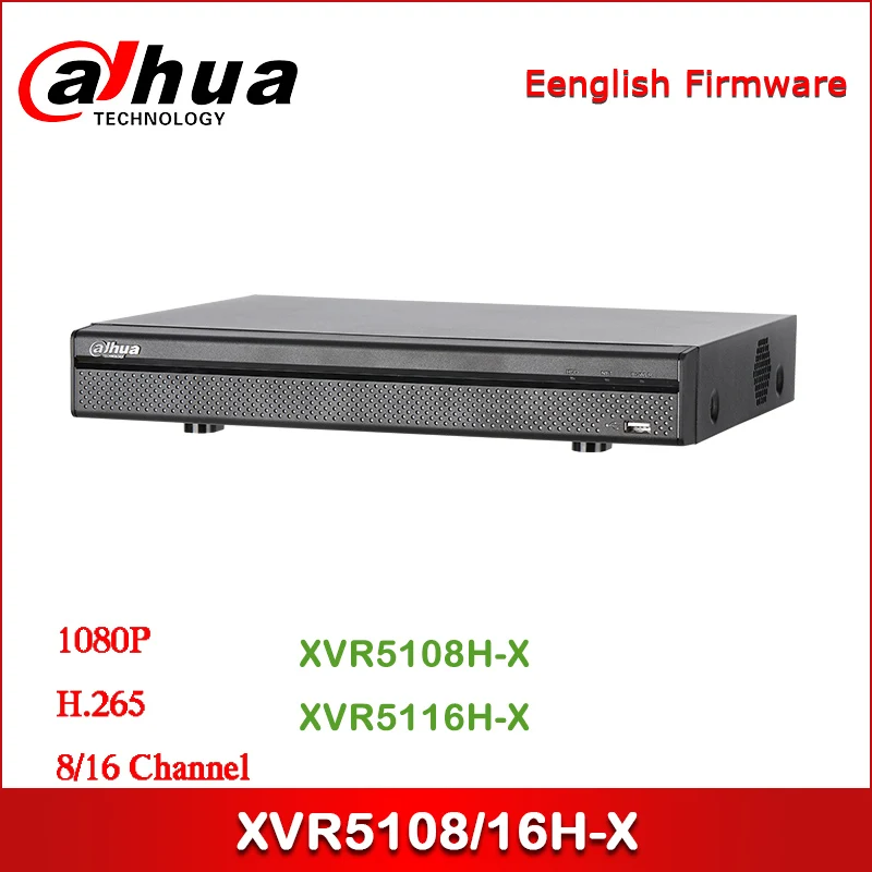 Dahua XVR5108H-X XVR5116H-X 8/16 канальный Penta-brid 1080P Мини 1U Цифровой видеорегистратор поддерживает HDCVI/AHD/TVI/CVBS/IP