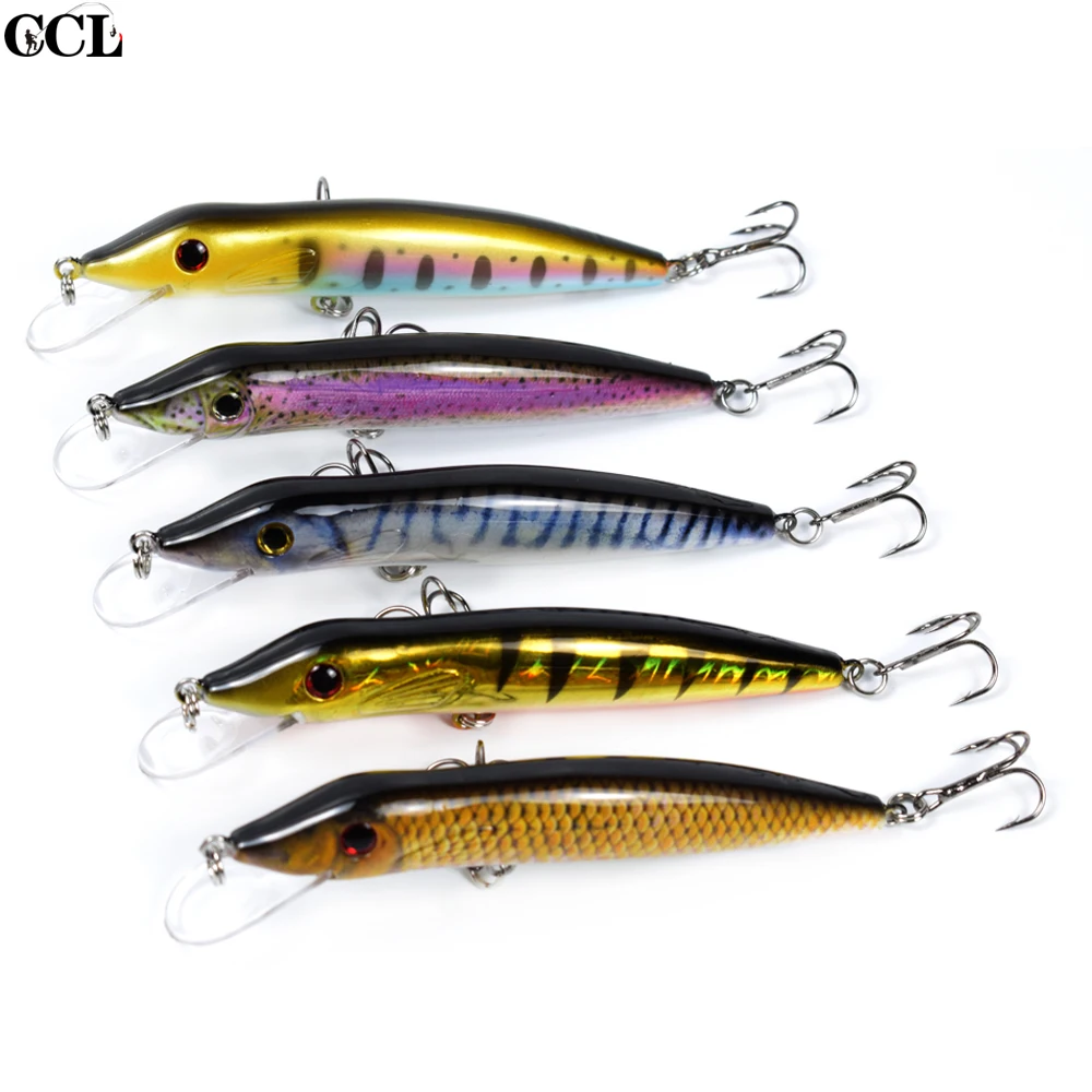 

5Pcs/Lot 4.9Inch 13G Black Minnow Fishing Lures Floating Hard Minnow Bait for Freshwater Fishing