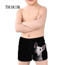 THIKIN Animal купальник для маленьких мальчиков милый 3D Собака/щенок бультерьер печати купальный Пляжный Купальник Дети Лето Плавание Sbort
