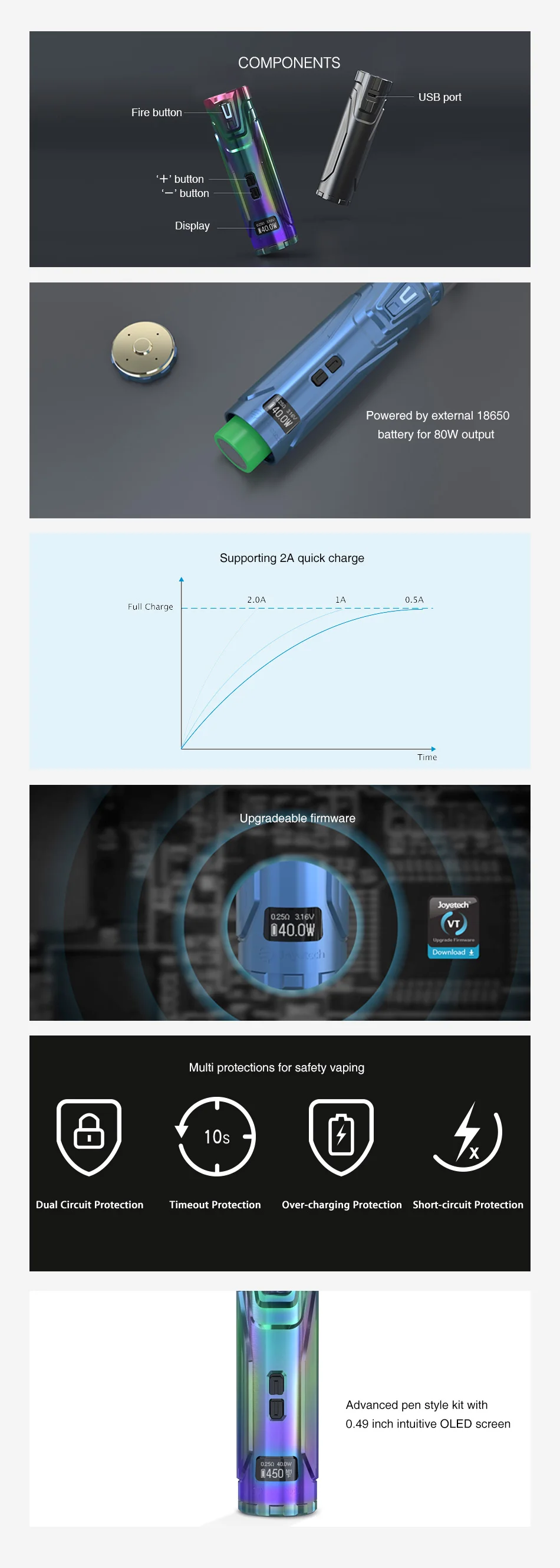 Joyetech ULTEX T80 80W Battery