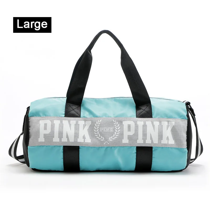 Pink/gray/black Women Men Gym Bag Fitness Shoulder Gird Strip Travel Bag Outdoor Yoga Bag With Shoes Storage Sac De Sport - Цвет: Sky blue Large