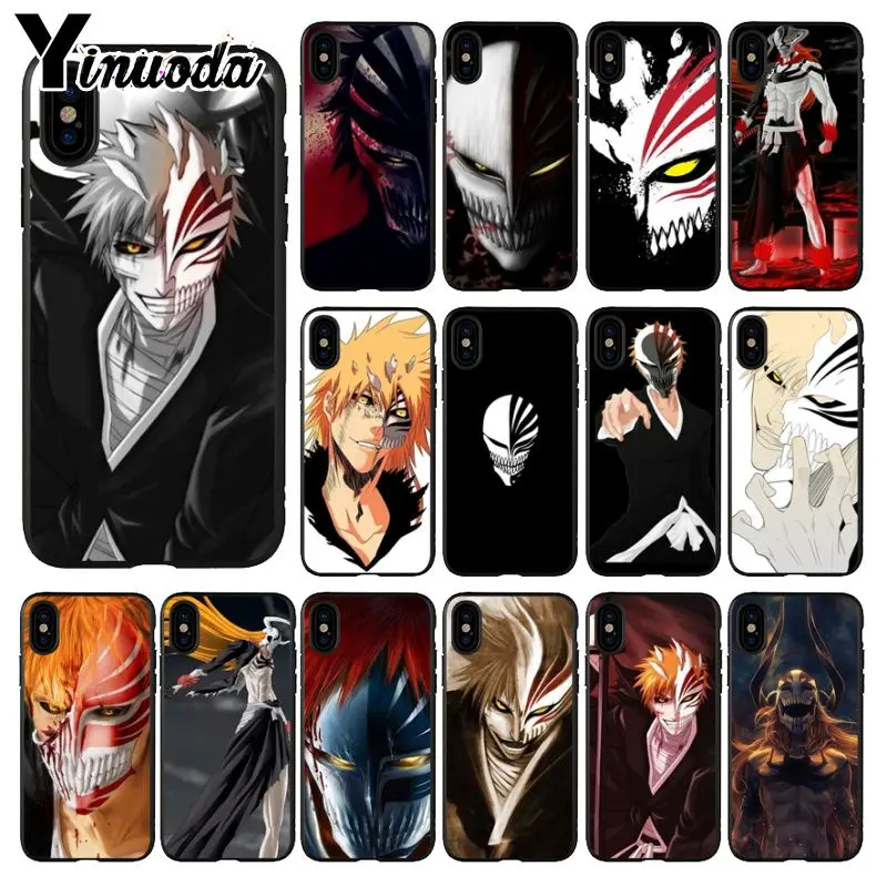 Yinuoda bleach ichigo hollow Mask Pattern Soft Phone Cell Case for iPhone 8 7 6 6S Plus 5 5S SE XR X XS MAX Coque Shell | Мобильные