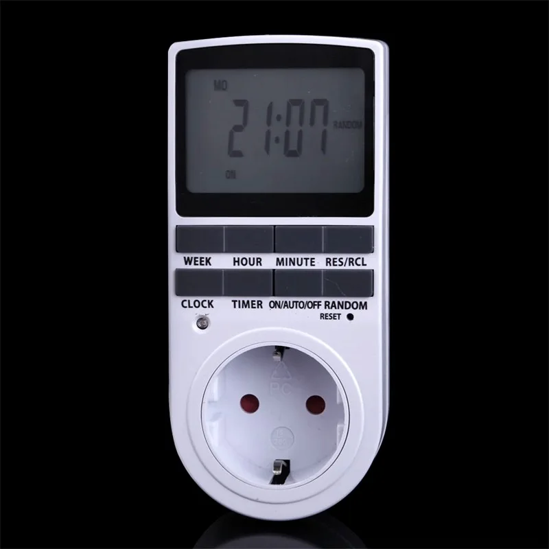 

European standard 2018 new hot-selling intelligent time power socket timer switch with a large display screen