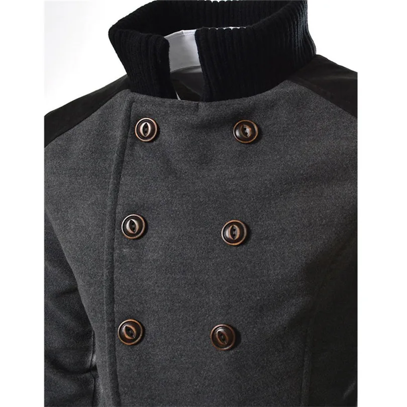 Осенний Модный мужской Тренч повседневная мужская куртка теплый зимний Тренч длинное пальто Верхняя одежда на пуговицах умное пальто# E24