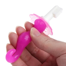 Милые детские мягкие жевательные гибкие Прорезыватель для обучения Зубная щётка щетка для младенцев