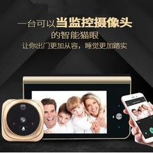 Mountainone WI-FI Беспроводной цифровой 4,3 дюймов Цвет глазок/домашний Интерком охранника дверной звонок/видео-телефон двери, детектив TF слот
