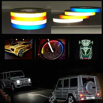 

45m Reflective Tape Sheeting Car Sticker Styling Reflect Auto Motorcycle Bike Decoration Film Decal Whole Body Safety Warning