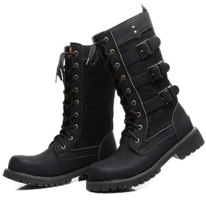 retro combat boots mens