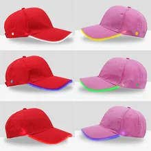 Модный дизайн унисекс светодиодный светящаяся шапка светящаяся, для клуба вечерние бейсболки хип-хоп Регулируемая Спортивная Кепка для бега A30524