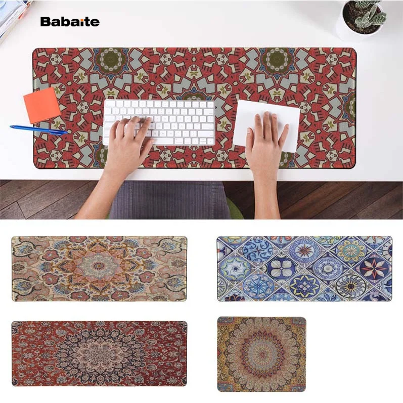 

Babaite Beautiful Anime Persian Mini Woven Rug Natural Rubber Gaming mousepad Desk Mat Rubber PC Computer Gaming mousepad