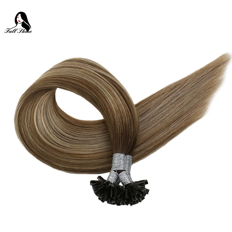 Murah Penuh Bersinar Pra Terikat Rambut U Tip Ekstensi Balayage Berwarna Ekstensi 50G Remy Rambut Fusion U Tip Ekstensi Rambut rambut Manusia Jual Penuh Bersinar Pra Terikat Rambut U Tip Ekstensi Balayage Berwarna Ekstensi 50G Remy Rambut Fusion U Tip Ekstensi Rambut rambut Manusia