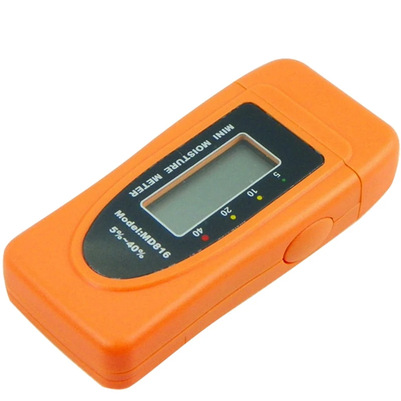 

Mini 2Pins LCD Digital Moisture Meter Tester Wood Bamboo Cotton Tobacco Paper Timber Water Content Damp Detector 5%~40%