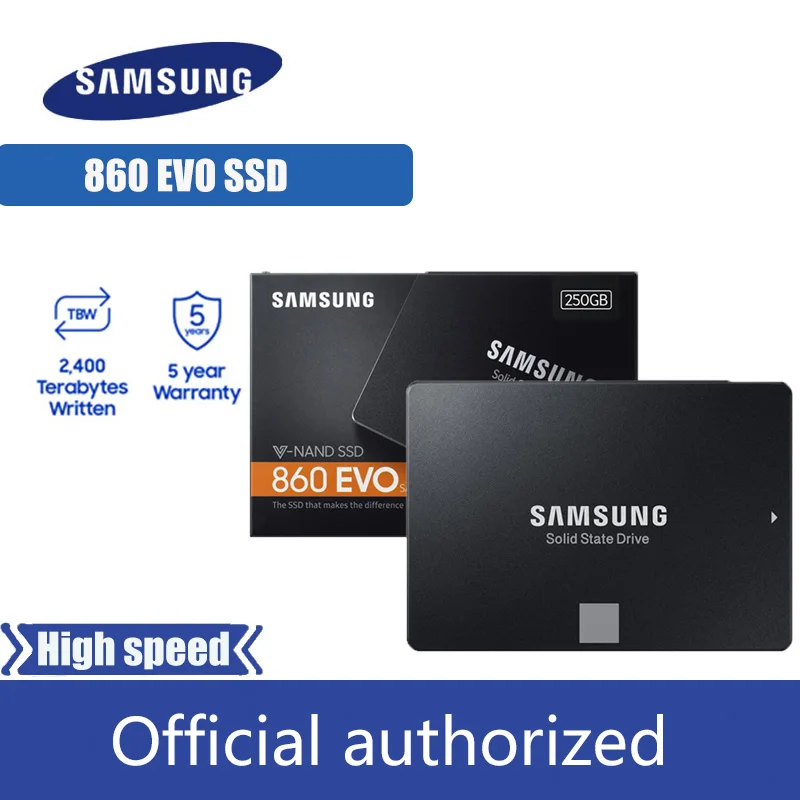  SAMSUNG SSD 860 EVO Internal Solid State Disk 250GB 500GB 1TB SATA3 2.5 HD Hard Drivefor Laptop Des