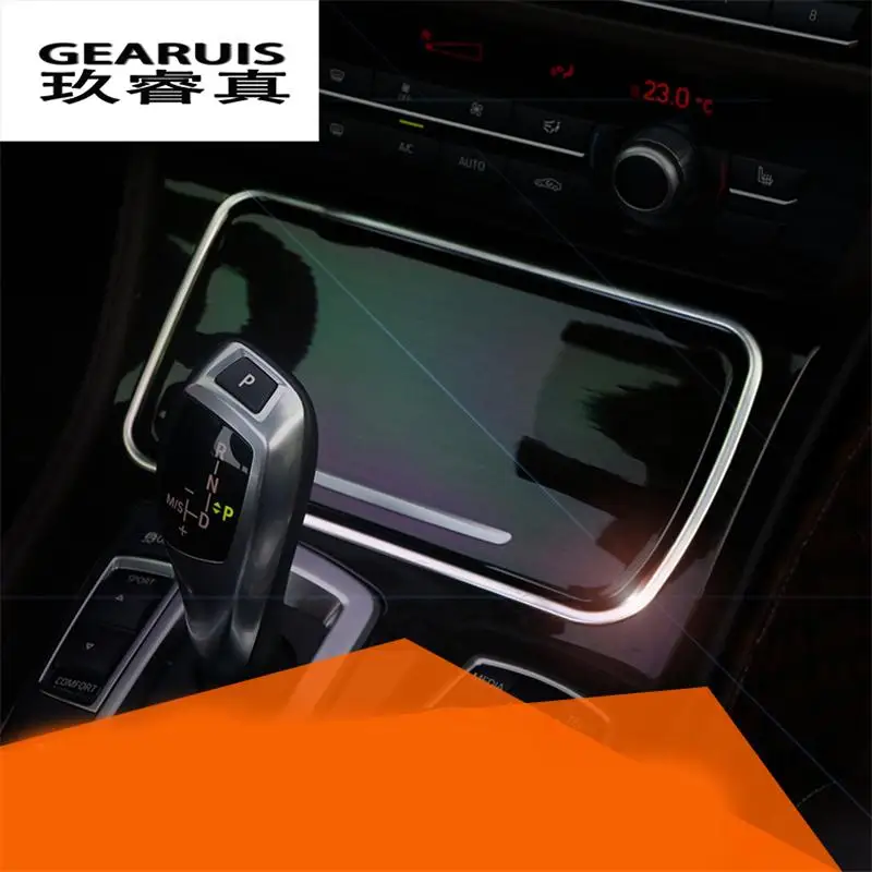 beler Silver Car Interior Multimedia Button Cover Decor Molding Trim Decoration For BMW 1 3 4 5 7 Series X1 X3 X4 X5 X6