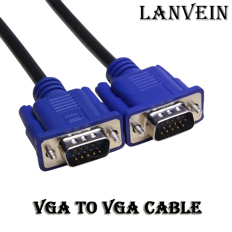 SVGA SUPER VGA Monitor 15PIN M//M Male To Male Cable CORD Adapter FOR PC TV HDTV
