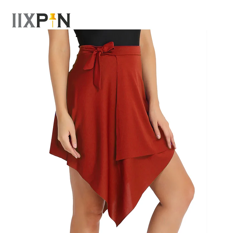 

IIXPIN Asymmetric Latin Dance Skirt For Women Professional Sumba Dancing Skirt Adult Cheap Stage Rumba Qia Qia Latin Dress Dance