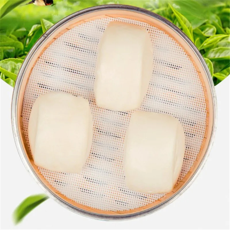 

1Pcs Non-Stick White Silicone Steamer Paper Kitchen Cooking Bamboo Steamer Dim Sum Paper Cooking Tools Accessories