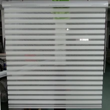 Zebra Blinds Custom Size Shade Horizontal Elegance Sheer Roller in Beige Window Curtains for Living Room