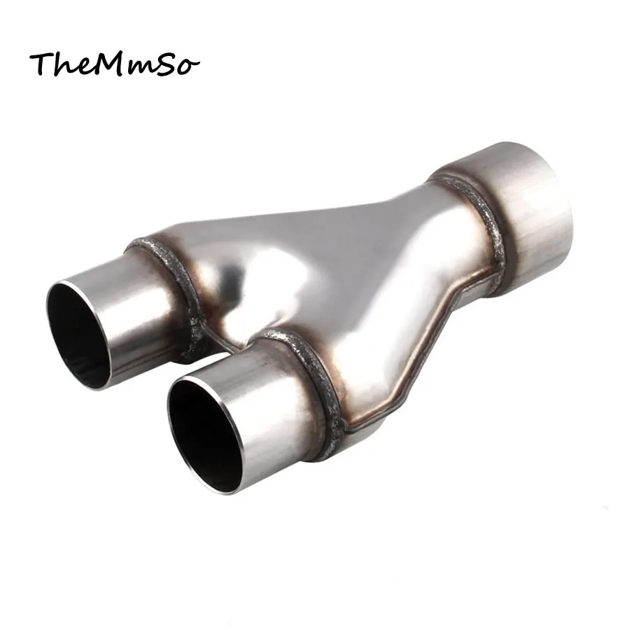 

Auto refitted parts 304 stainless steel Y type exhaust pipe three way silencer tail throat automotive universal Tail throat