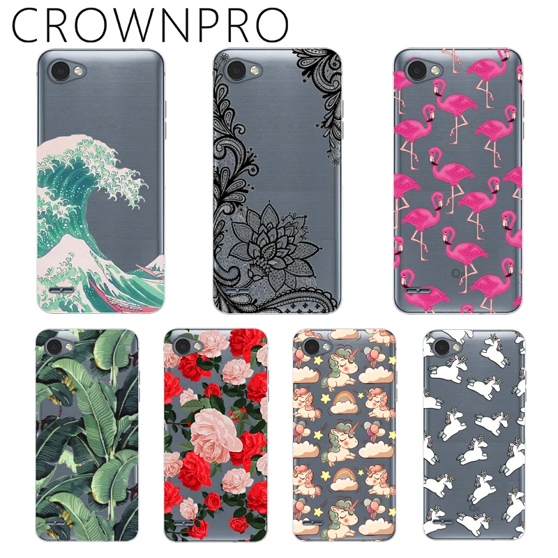 

CROWNPRO Soft TPU FOR Capa LG Q6 Case Cover Painted Phone FOR LG Q6A Q6 Alpha M700 Q6 Plus X600 Back Protective Case FOR LG Q6